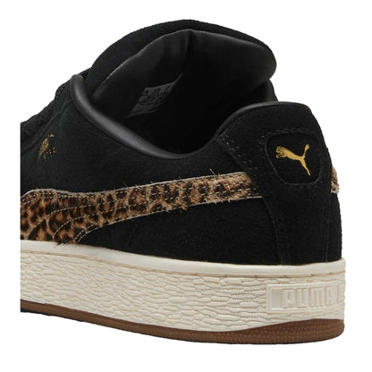 Black-Brown - Pack Shot - Puma Womens-Ladies XL Leo Leopard Print Suede Trainers