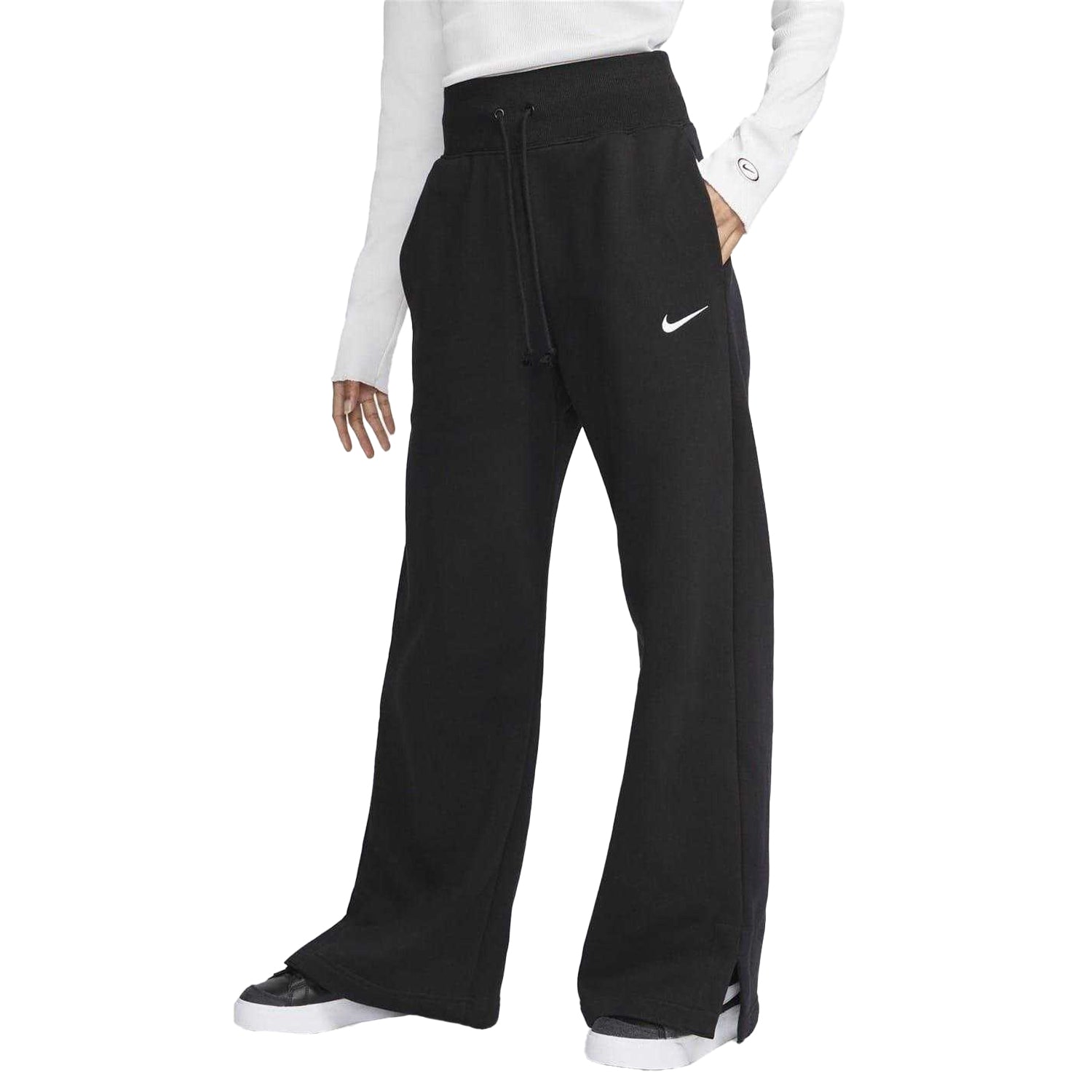 Black - Front - Nike Womens-Ladies High Waist Sweatpants