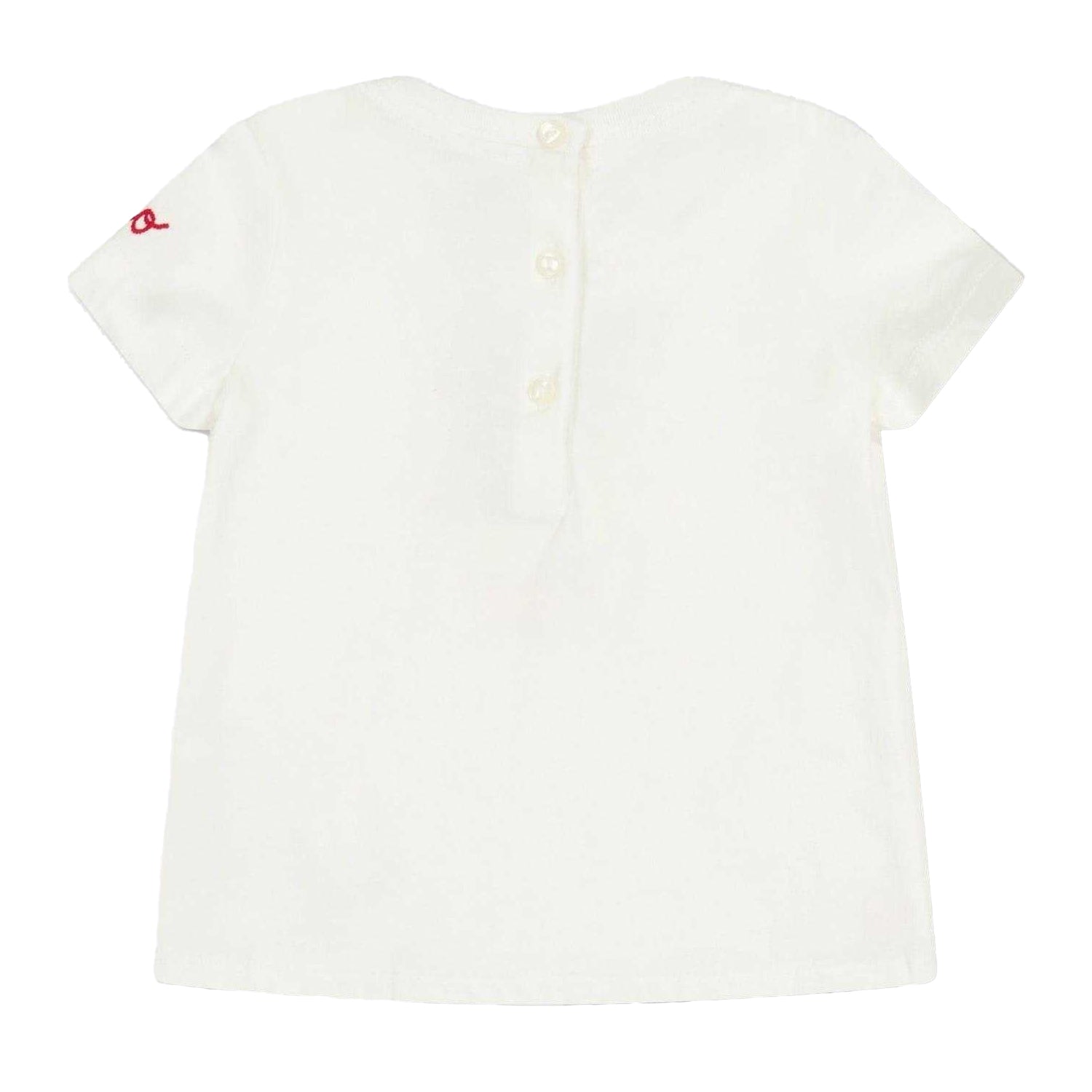 White-Pink - Back - Ralph Lauren Childrens-Kids Polo Bear Embroidered T-Shirt
