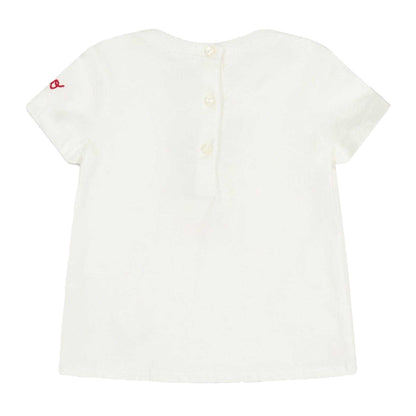 White-Pink - Back - Ralph Lauren Childrens-Kids Polo Bear Embroidered T-Shirt