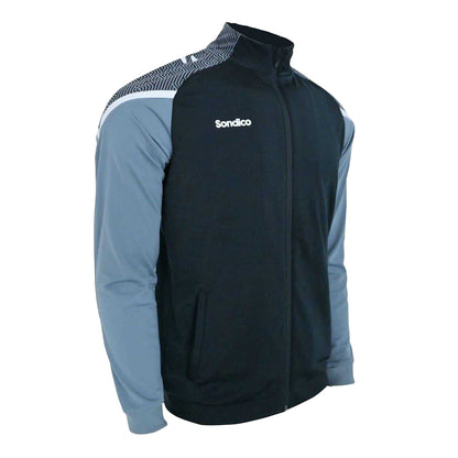 Black - Side - Sondico Mens Full Zip Jacket