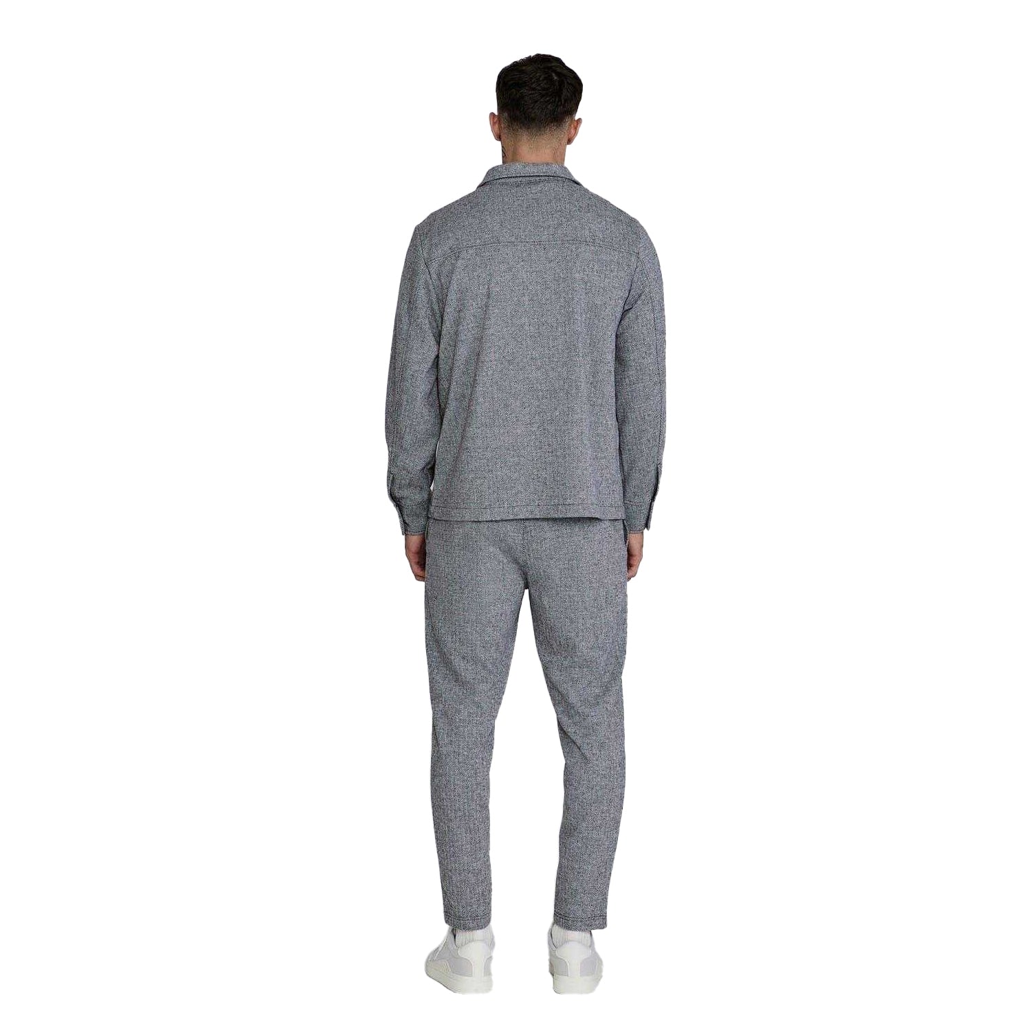 Grey - Back - SikSilk Mens Overshirt