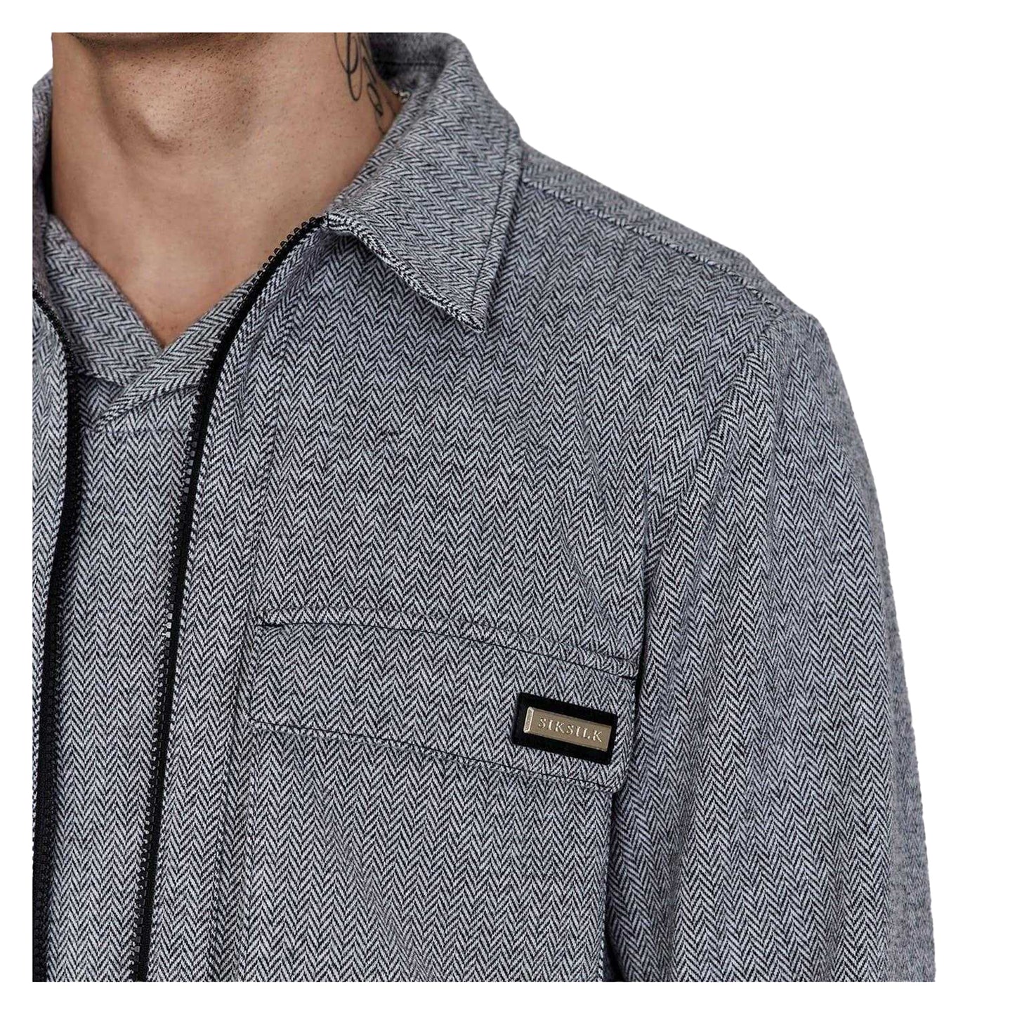 Grey - Lifestyle - SikSilk Mens Overshirt