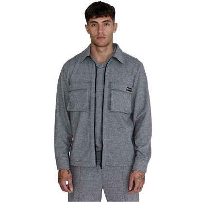 Grey - Front - SikSilk Mens Overshirt