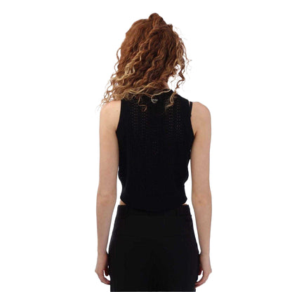 Black - Back - Boss Womens-Ladies Fassie Crochet Top