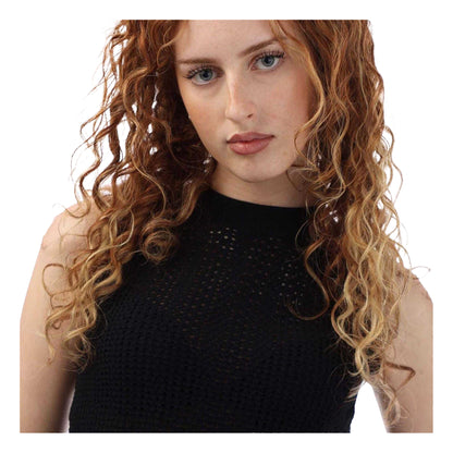 Black - Side - Boss Womens-Ladies Fassie Crochet Top
