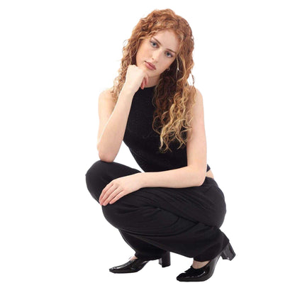 Black - Lifestyle - Boss Womens-Ladies Fassie Crochet Top