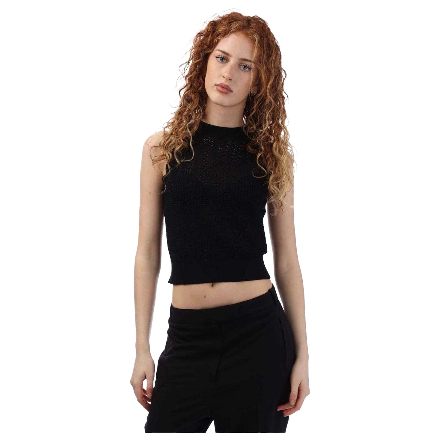 Black - Front - Boss Womens-Ladies Fassie Crochet Top