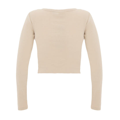 Stone - Back - I Saw It First Womens-Ladies Ruched Ribbed Top