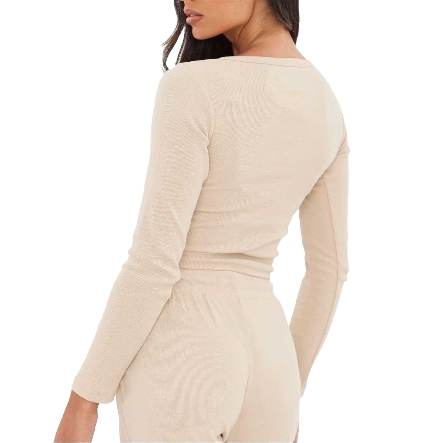 Stone - Lifestyle - I Saw It First Womens-Ladies Ruched Ribbed Top