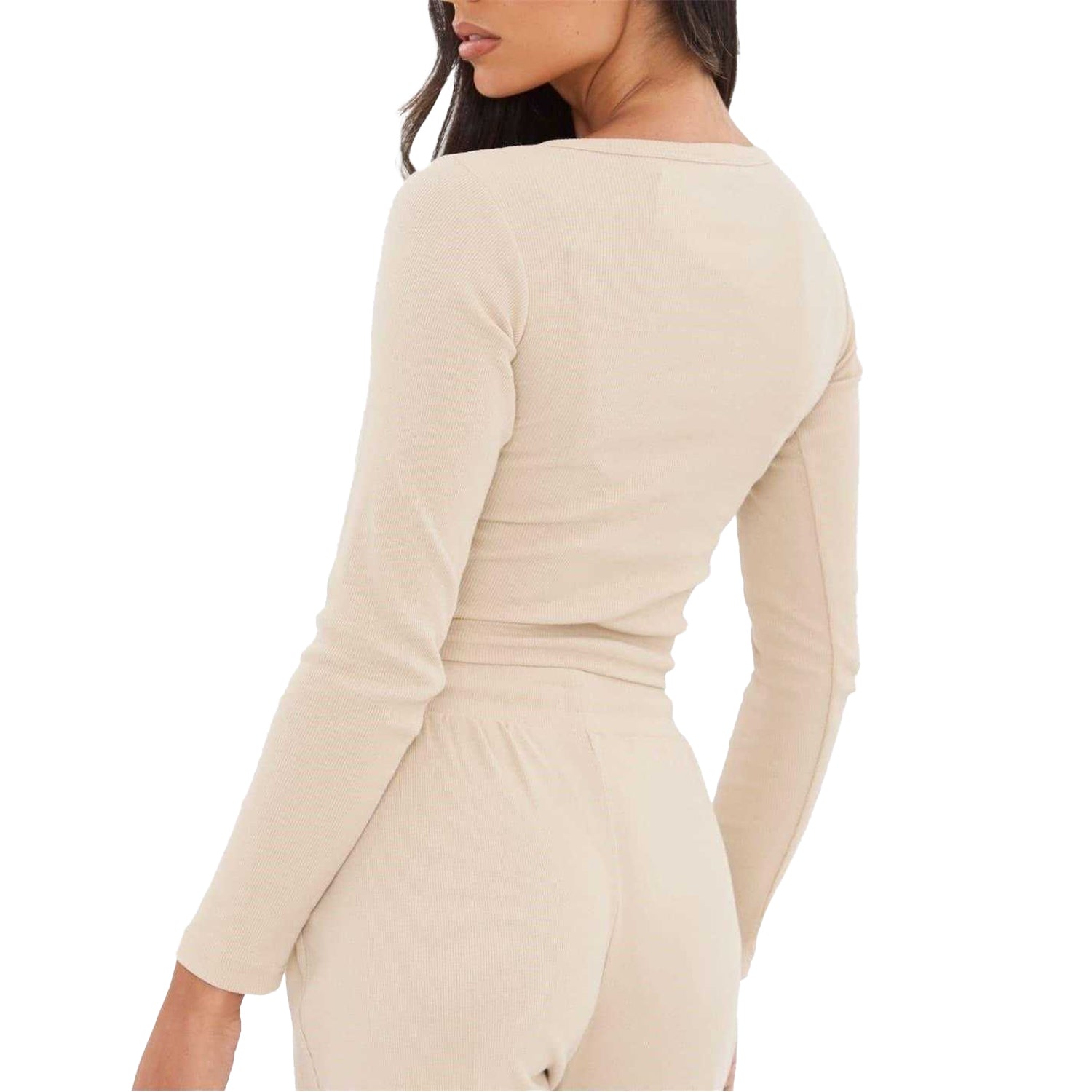 Stone - Lifestyle - I Saw It First Womens-Ladies Ruched Ribbed Top