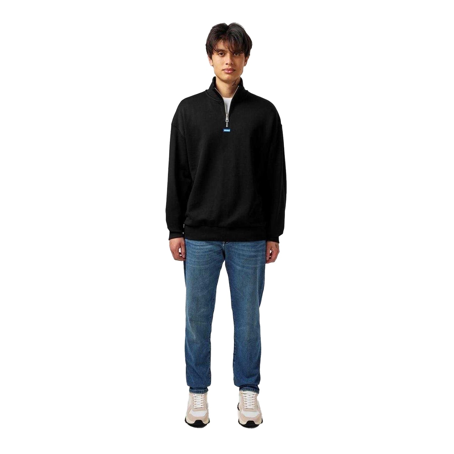 Black - Pack Shot - Hugo Mens Fleece Sweatshirt