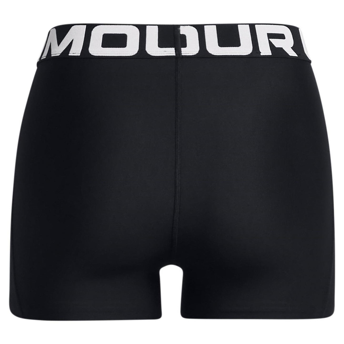 Black - Back - Under Armour Womens-Ladies HeatGear Compression Shorts