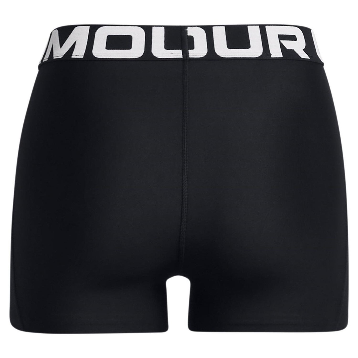 Black - Back - Under Armour Womens-Ladies HeatGear Compression Shorts