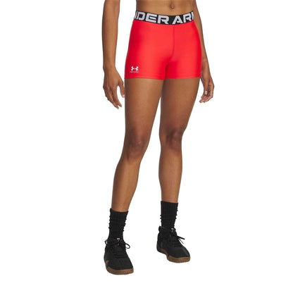 Racing Red - Front - Under Armour Womens-Ladies HeatGear Compression Shorts