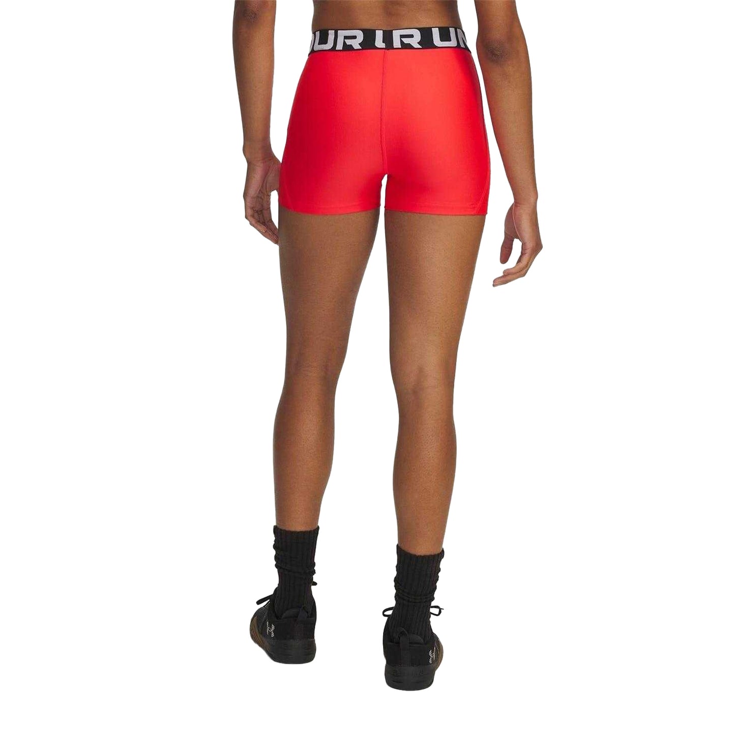 Racing Red - Back - Under Armour Womens-Ladies HeatGear Compression Shorts