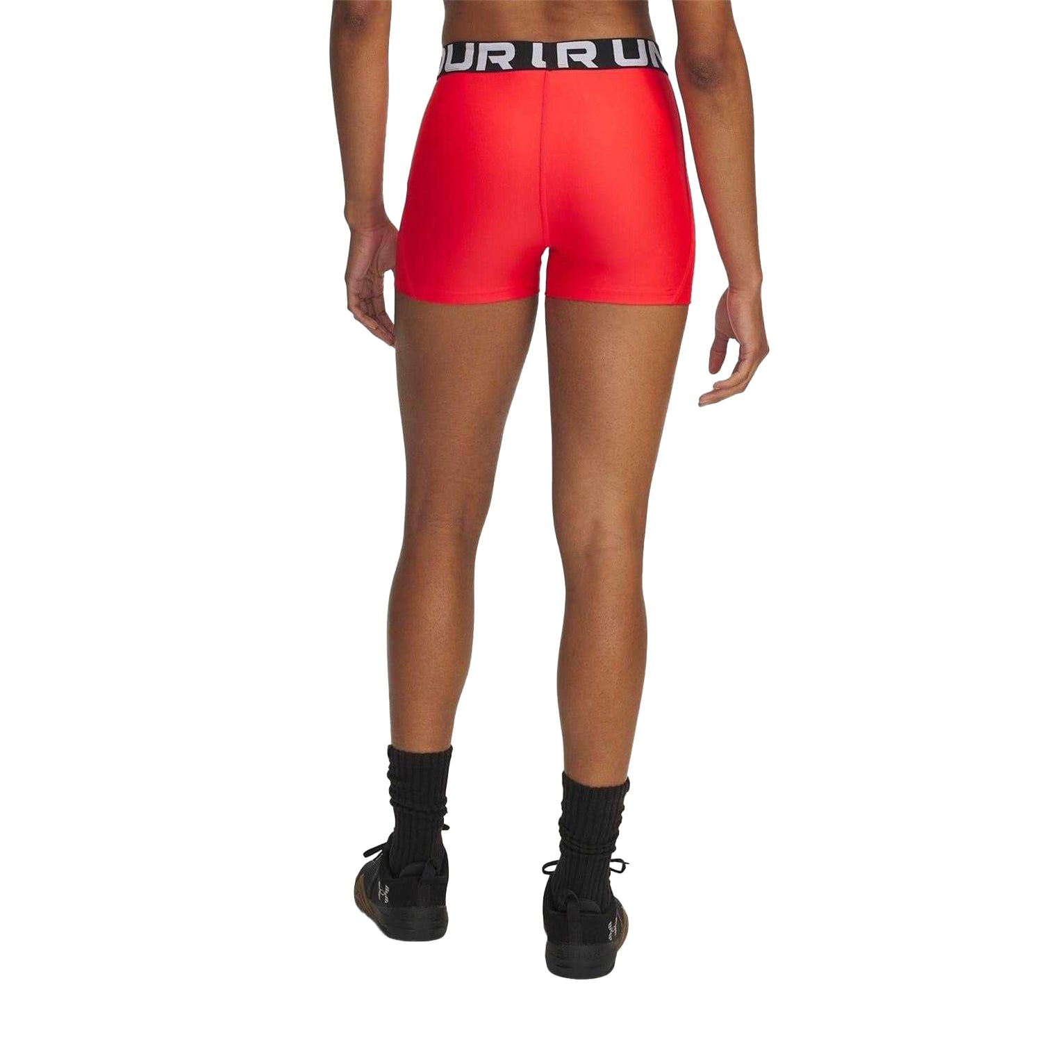 Racing Red - Back - Under Armour Womens-Ladies HeatGear Compression Shorts