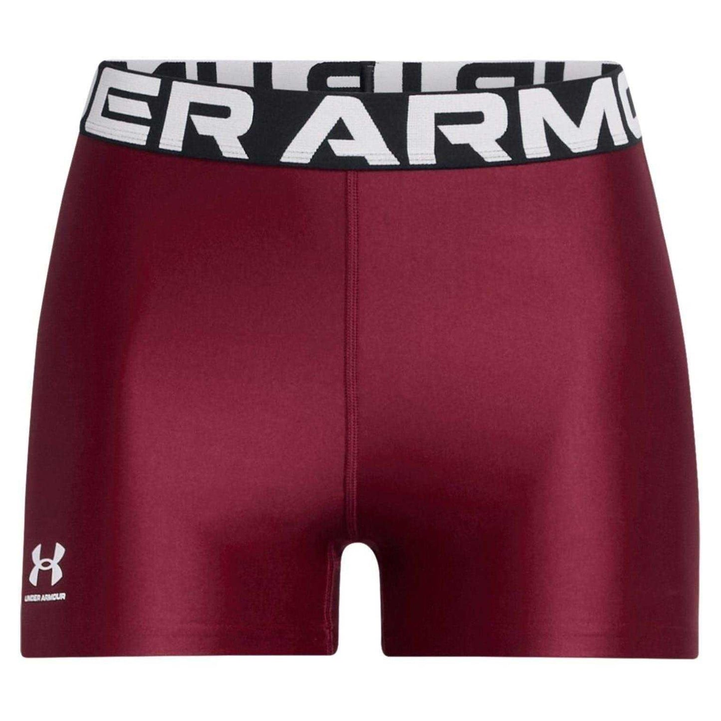 Red - Front - Under Armour Womens-Ladies HeatGear Compression Shorts