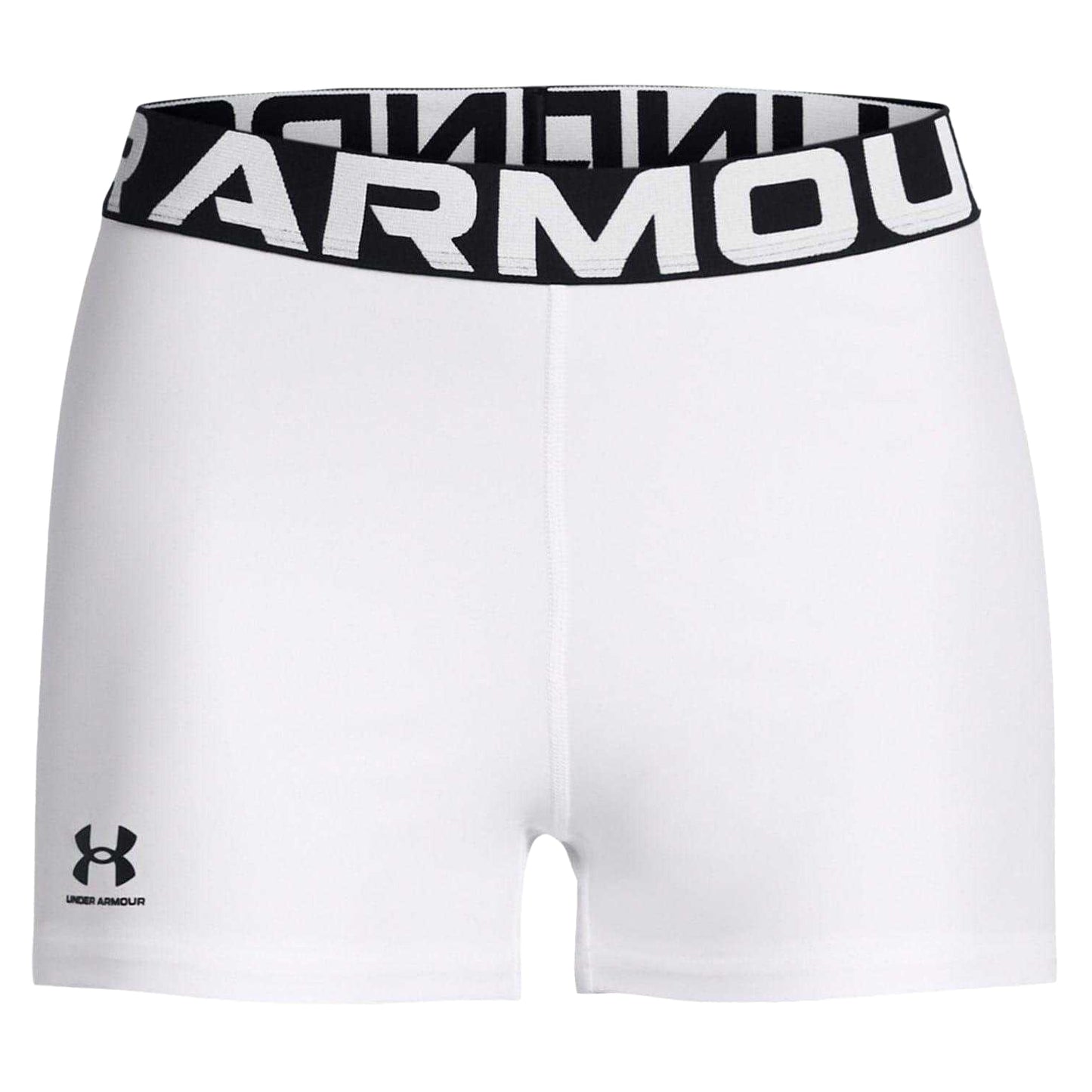 White - Front - Under Armour Womens-Ladies HeatGear Compression Shorts