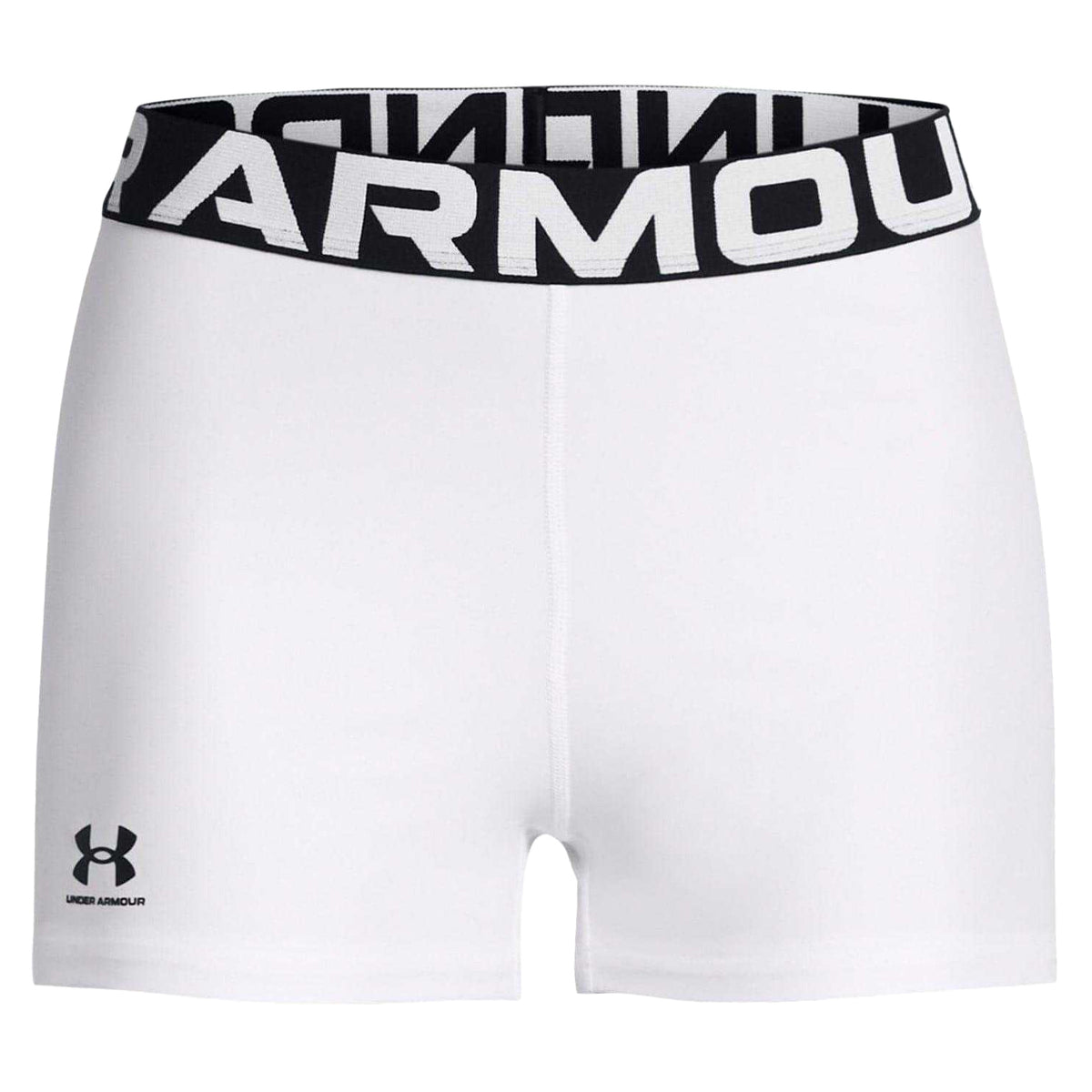 White - Front - Under Armour Womens-Ladies HeatGear Compression Shorts