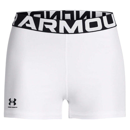 White - Front - Under Armour Womens-Ladies HeatGear Compression Shorts