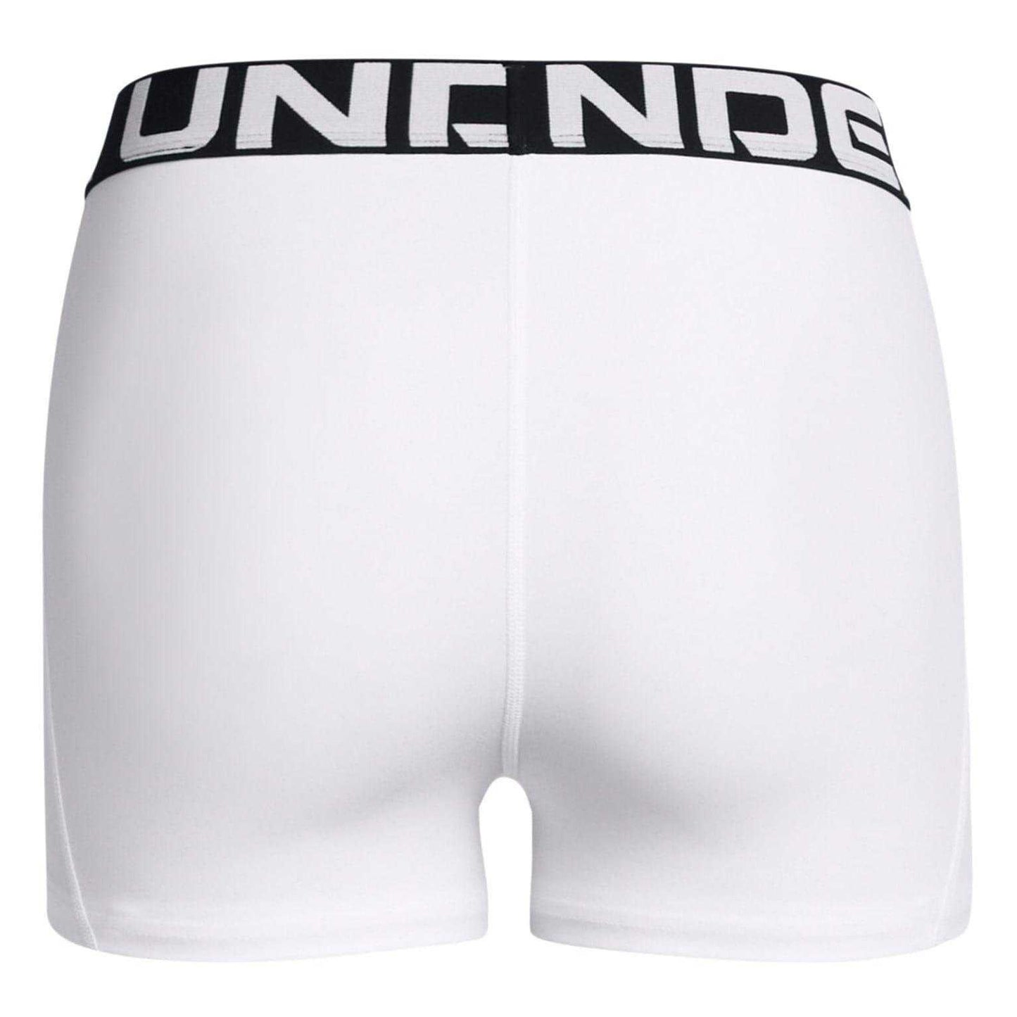 White - Back - Under Armour Womens-Ladies HeatGear Compression Shorts