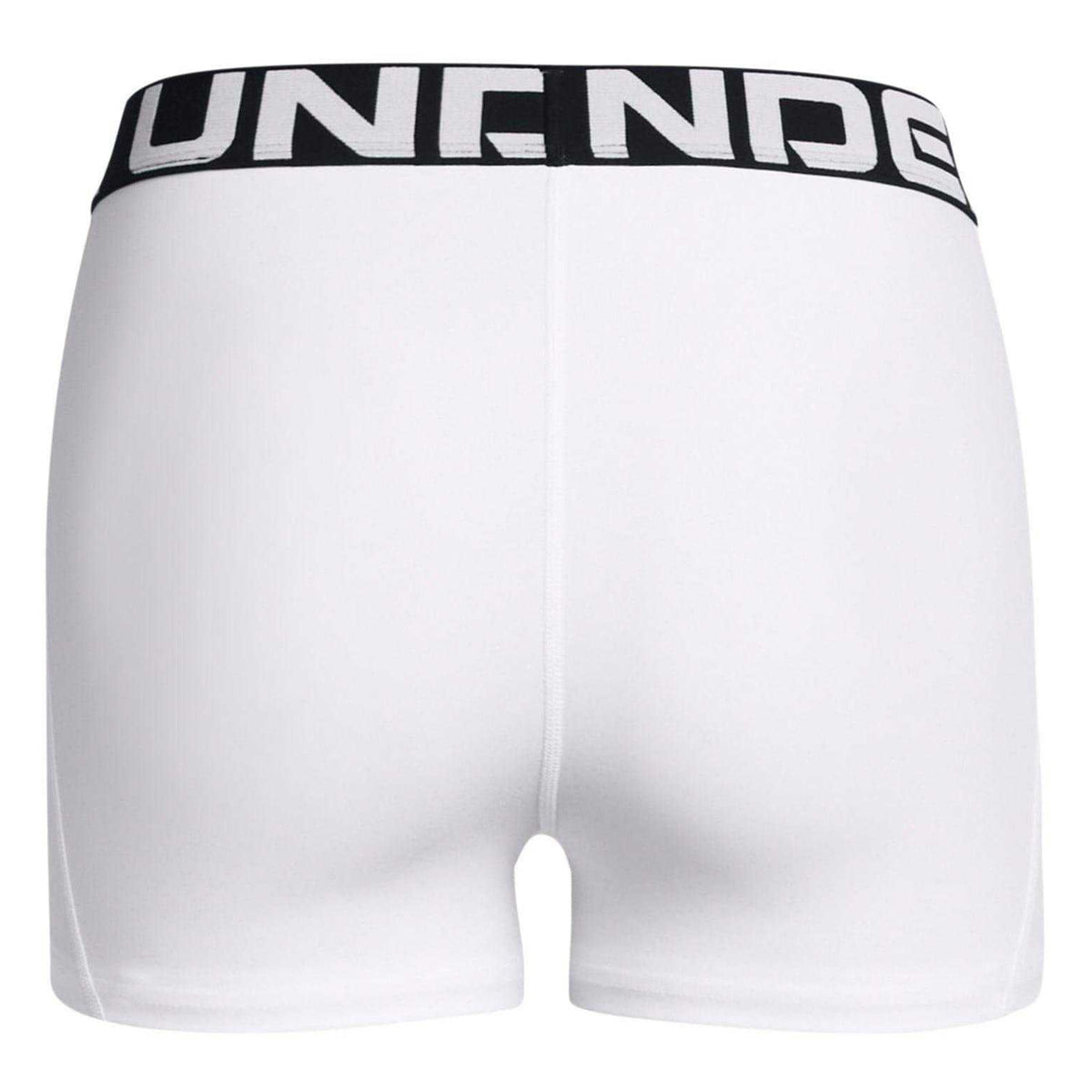White - Back - Under Armour Womens-Ladies HeatGear Compression Shorts