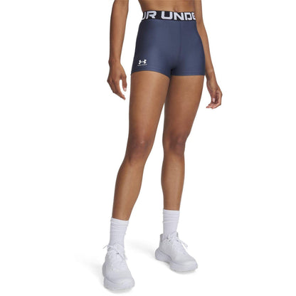 Frost Gray - Front - Under Armour Womens-Ladies HeatGear Compression Shorts