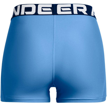 Blue - Side - Under Armour Womens-Ladies HeatGear Compression Shorts
