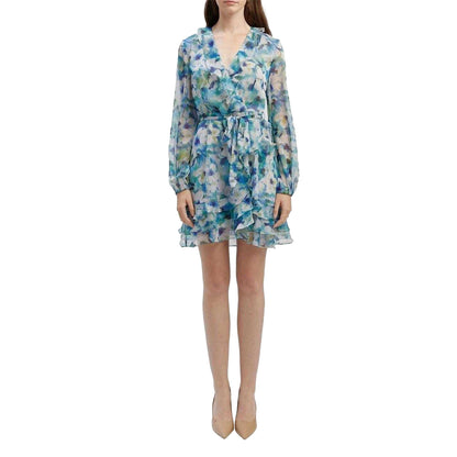 Blue-Green - Lifestyle - Bardot Womens-Ladies Frill Chiffon Wrap Dress