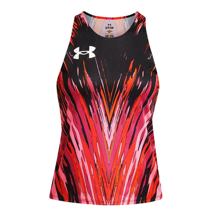 Black - Front - Under Armour Womens-Ladies Pro Runner Tank Top