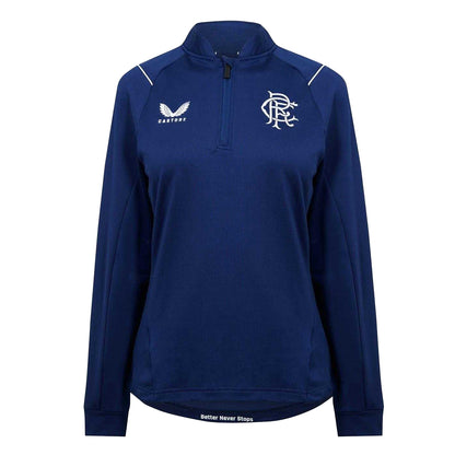 Navy - Front - Rangers FC Unisex Adult Sweatshirt