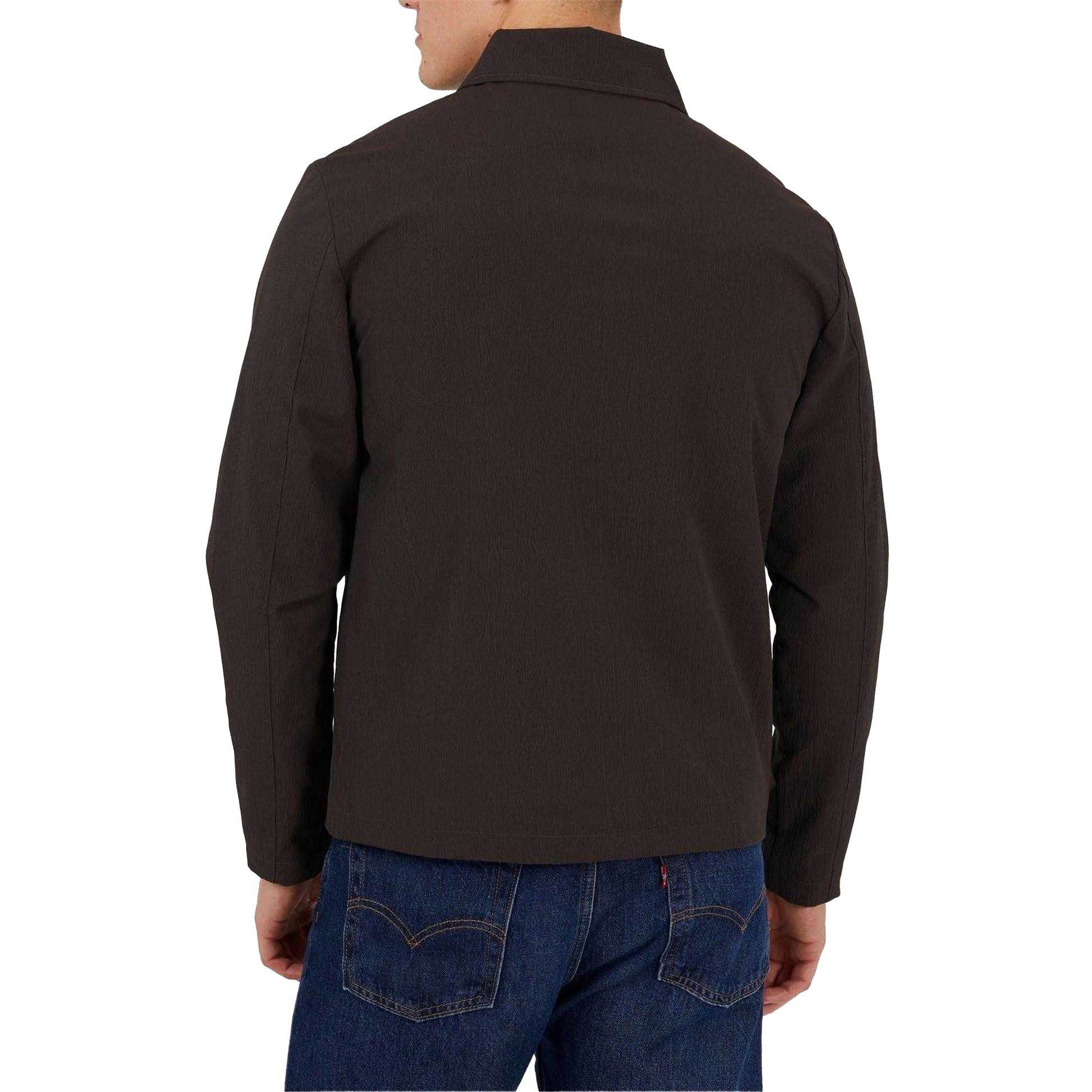 Brown - Back - Brave Soul Mens Overshirt
