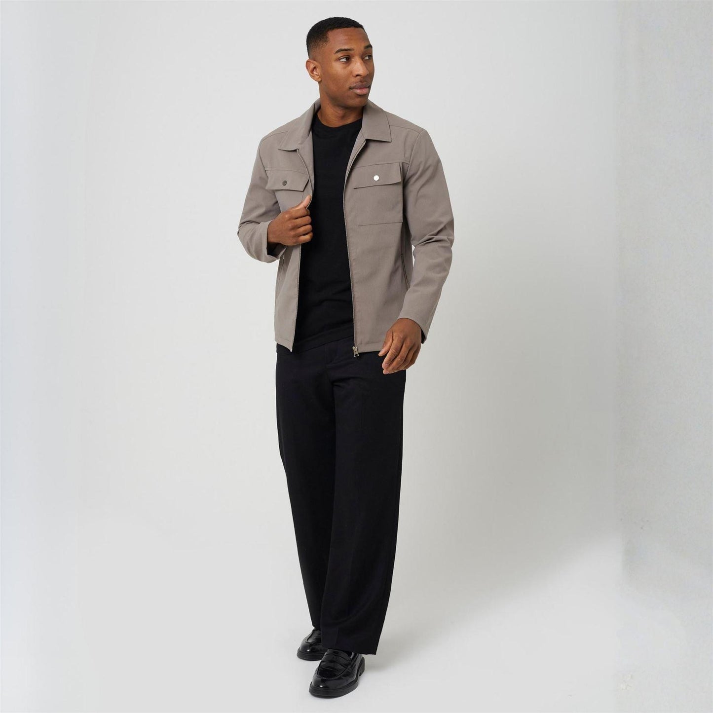 Taupe - Lifestyle - Brave Soul Mens Overshirt