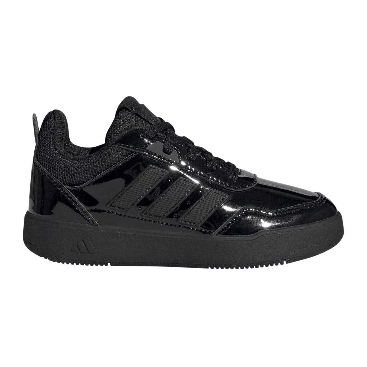 Black Patent - Front - Adidas Childrens-Kids Tensaur Trainers