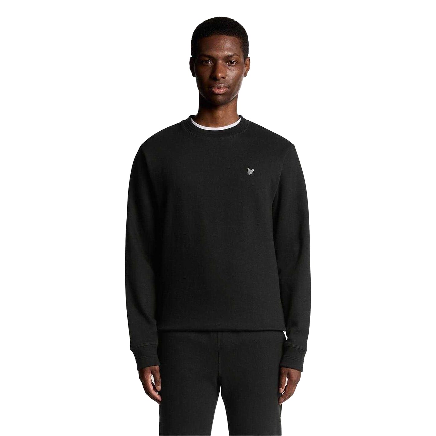 Lacquer - Front - Lyle & Scott Mens Embroidered Logo Cotton Sweatshirt