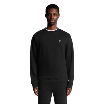 Lacquer - Front - Lyle & Scott Mens Embroidered Logo Cotton Sweatshirt