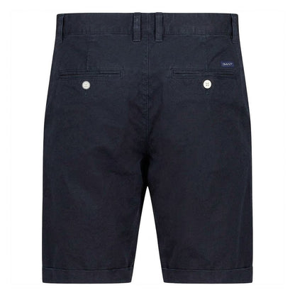 Blue - Back - Gant Mens Sunfaded Cotton Chino Shorts