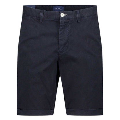 Blue - Front - Gant Mens Sunfaded Cotton Chino Shorts