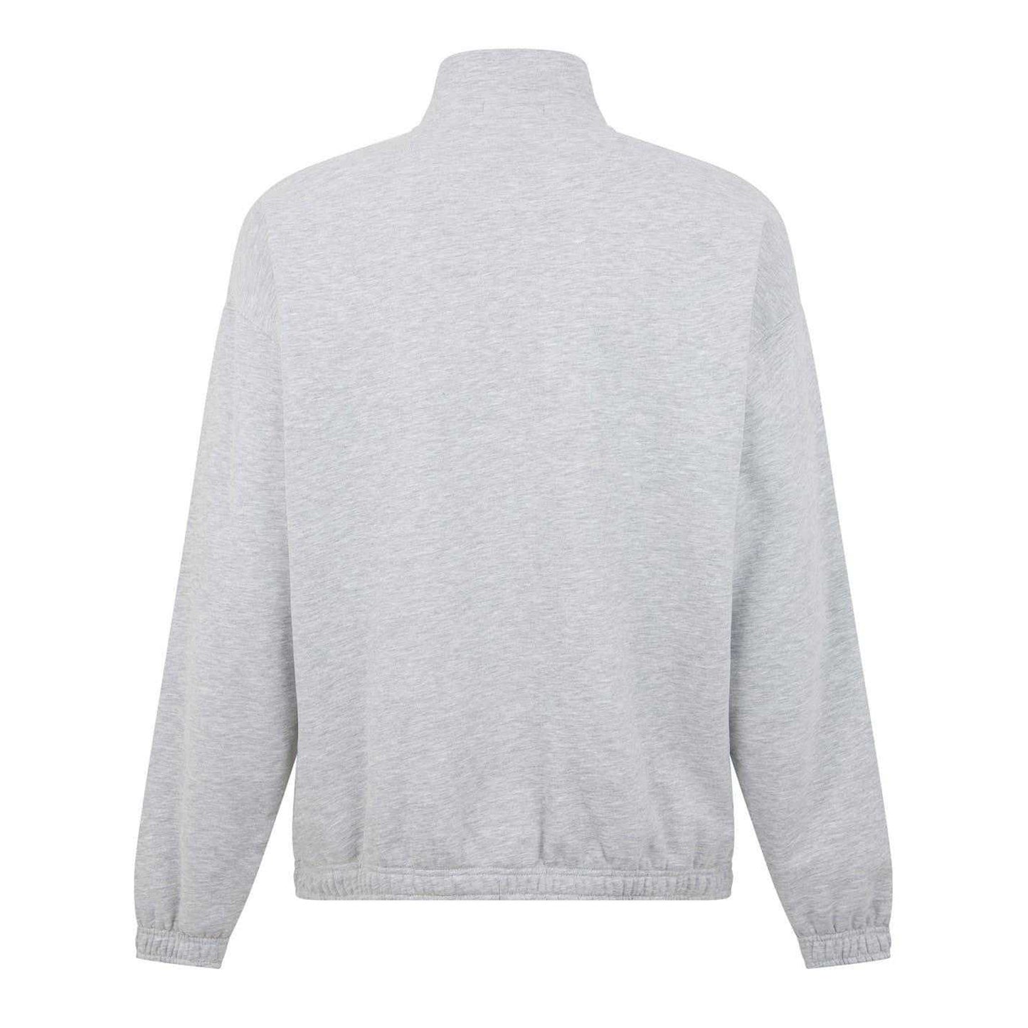 Ice Marl - Back - Jack Wills Unisex Adult Graphic Zip Neck Regular Sweatshirt