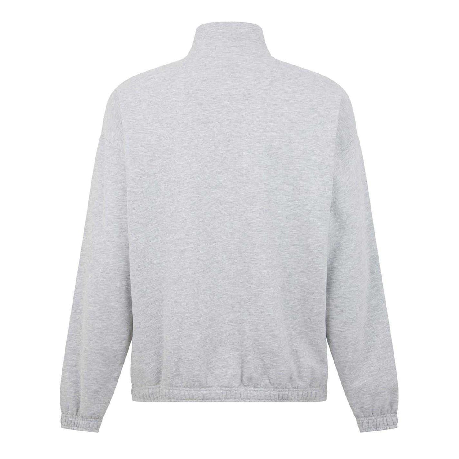 Ice Marl - Back - Jack Wills Unisex Adult Graphic Zip Neck Regular Sweatshirt