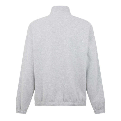 Ice Marl - Back - Jack Wills Unisex Adult Graphic Zip Neck Regular Sweatshirt