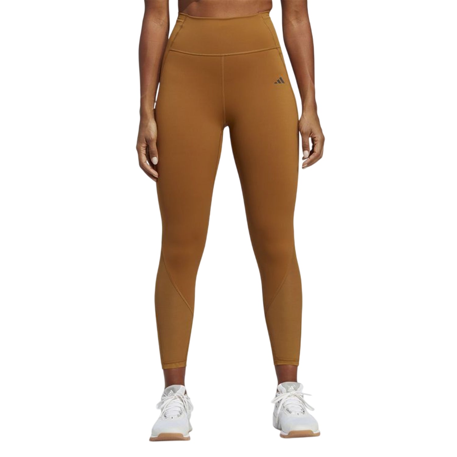 Brown - Side - Adidas Womens-Ladies HIIT Tailored Leggings