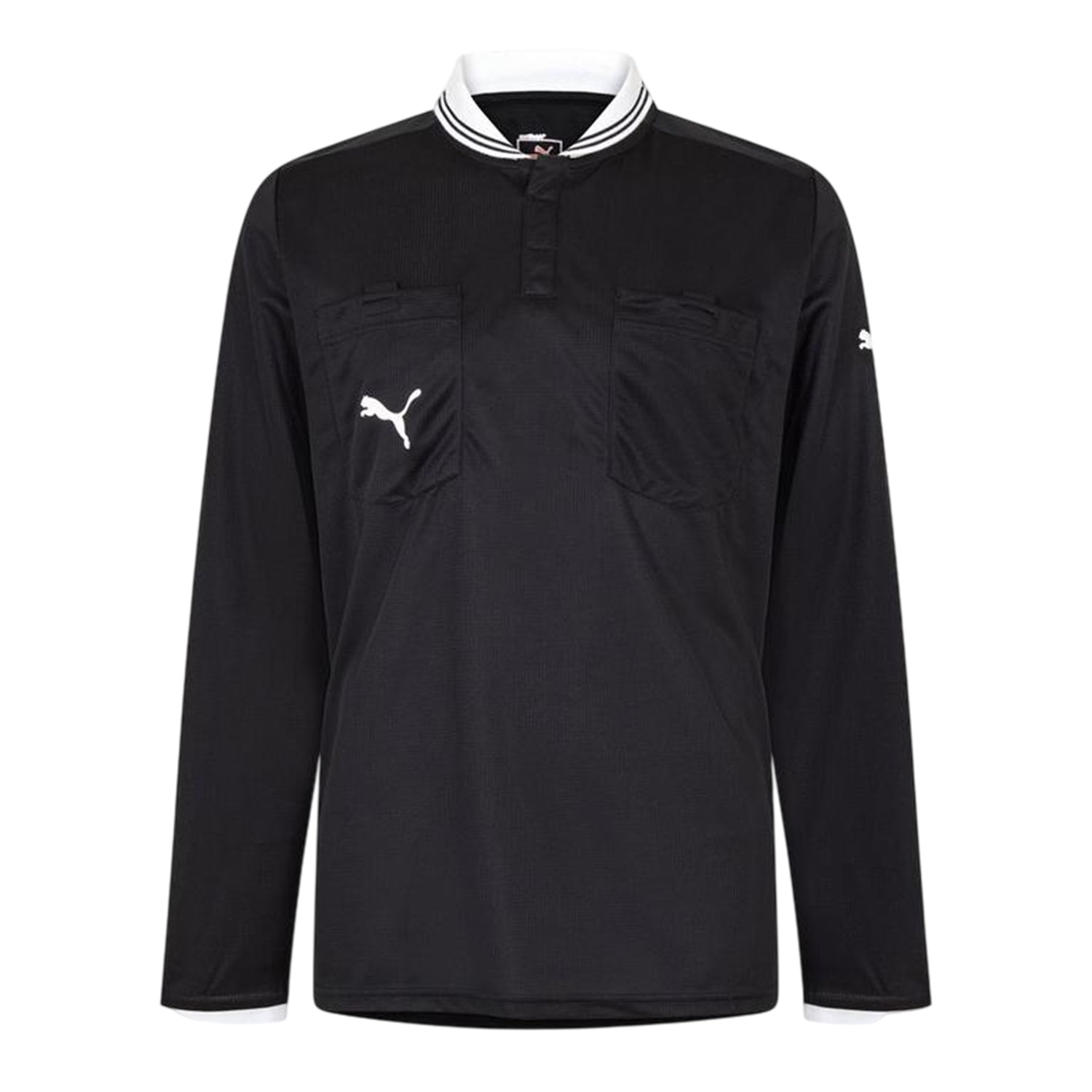 Black - Front - Puma Mens Long-Sleeved Referee Shirt