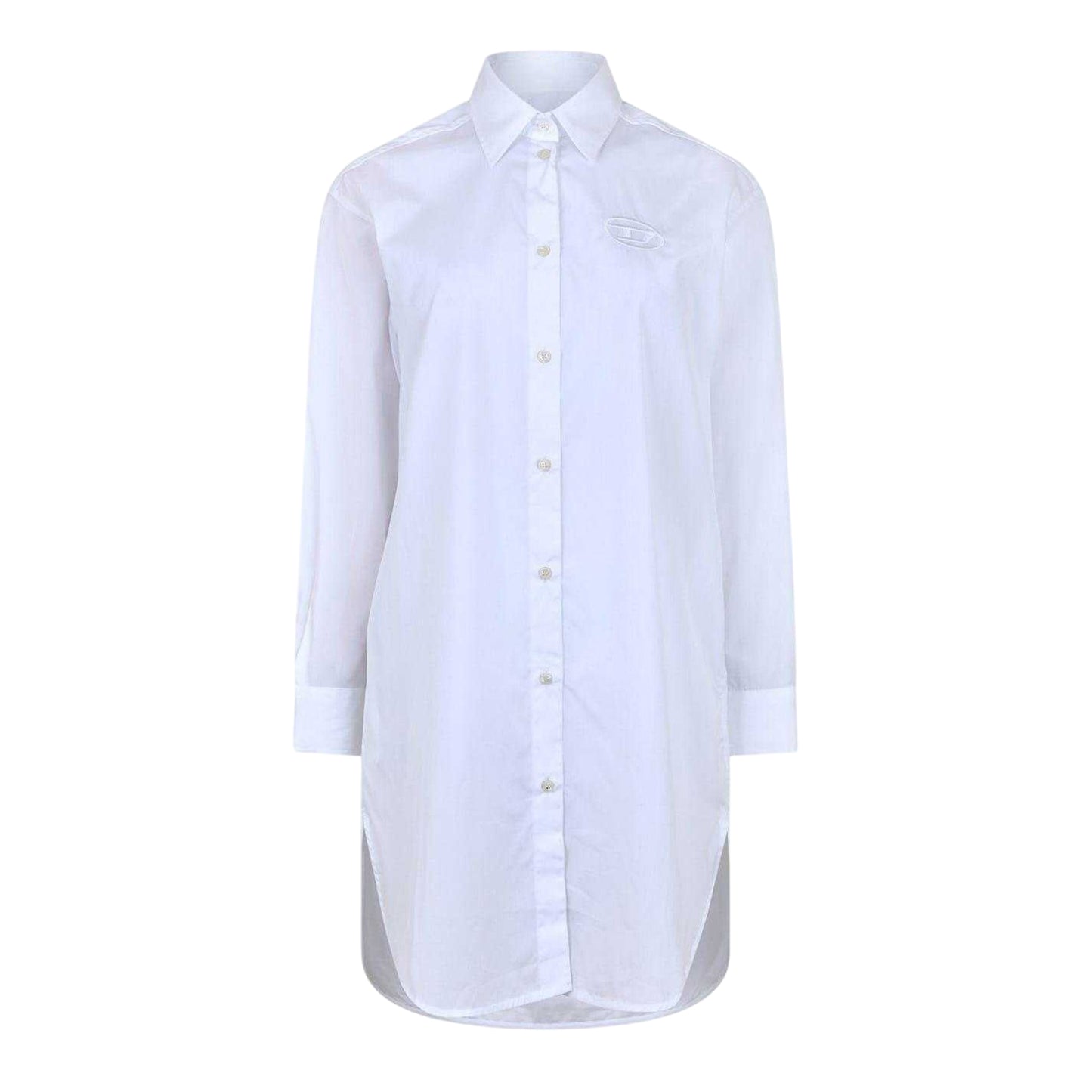 Bright White - Front - Diesel Womens-Ladies Lunar B Abito Shirt Dress