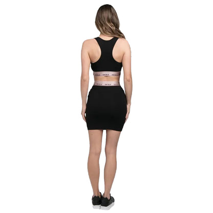 Black - Side - SikSilk Womens-Ladies Roseate Sports Bra