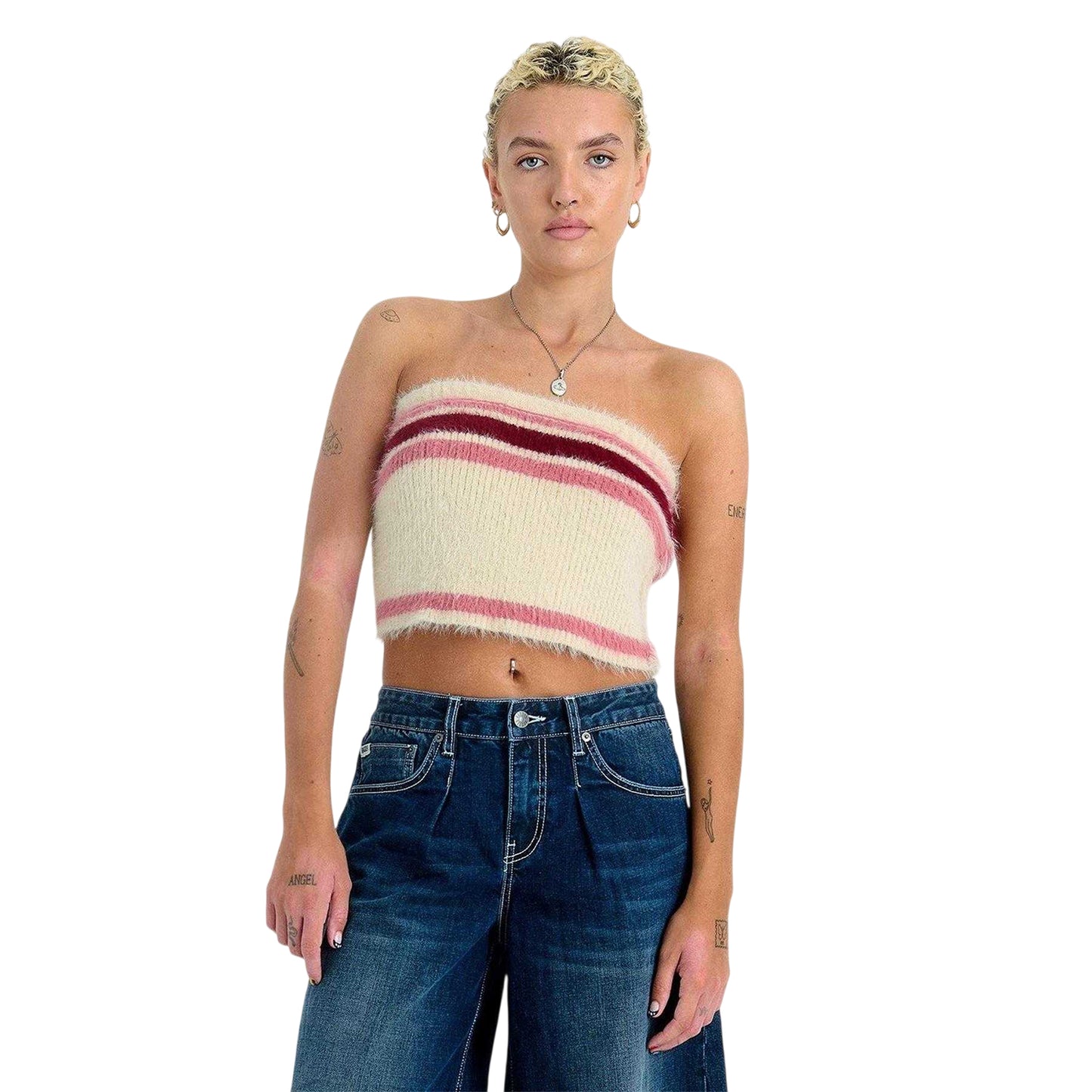 Ecru - Front - The Ragged Priest Womens-Ladies Tube Top
