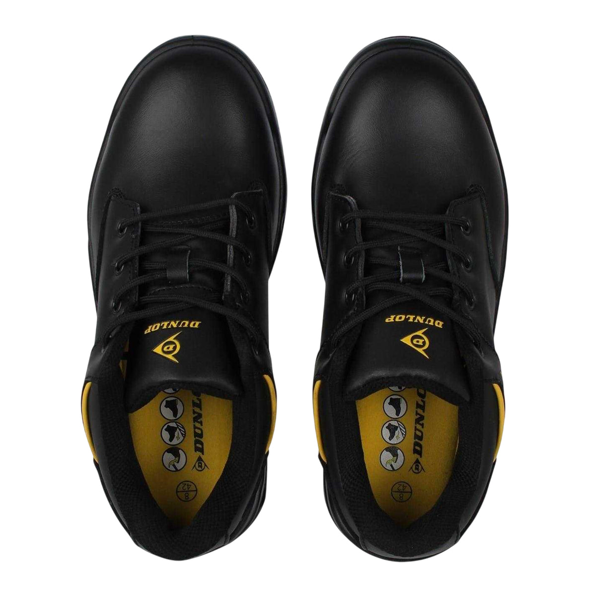 Black - Lifestyle - Dunlop Mens Kansas Leather Safety Shoes