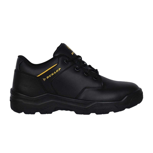 Black - Front - Dunlop Mens Kansas Leather Safety Shoes