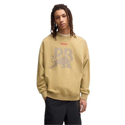 Medium Beige - Front - Hugo Mens Graphic Print Sweatshirt